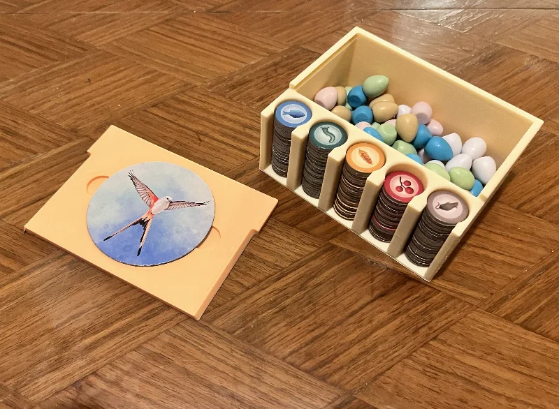 Wingspan Egg & Food Supply Box with Sliding Lid with logo
