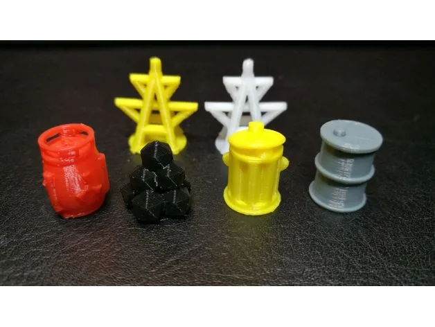 Power Grid boardgame Resources and Pawns