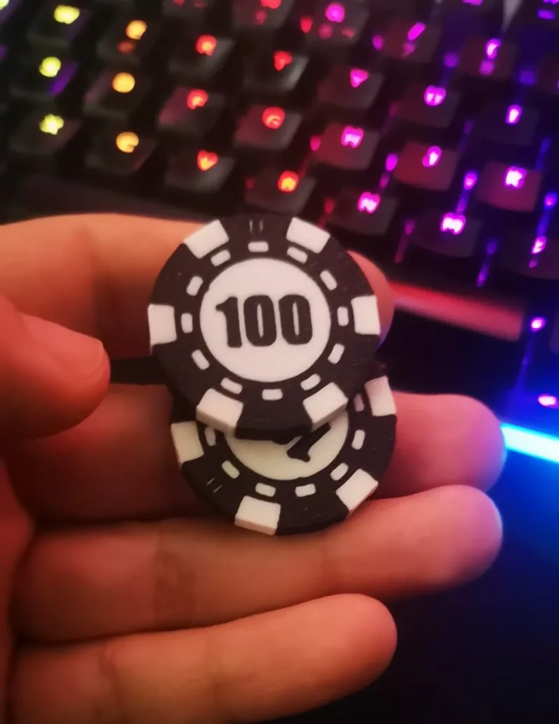 Fidget Magnetico Ficha poker 100 Coin poker iman