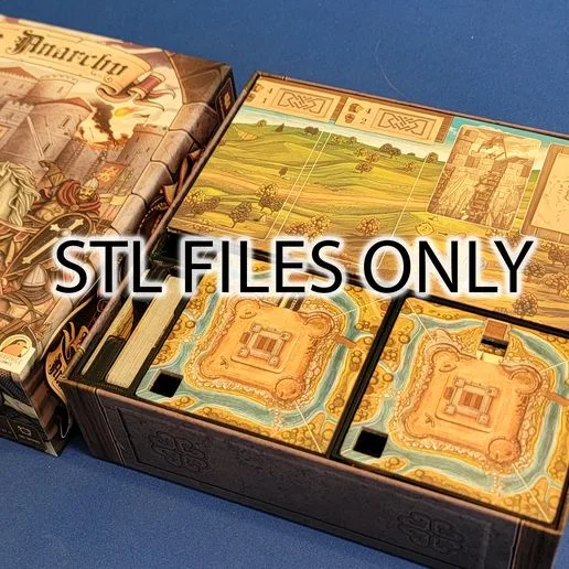 The Anarchy board game insert / box organizer with individual player trays