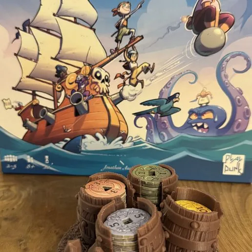 captain flip game token holder