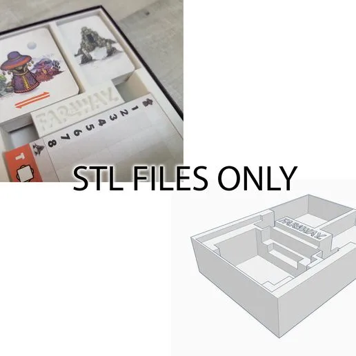 Faraway insert / board game box organizer