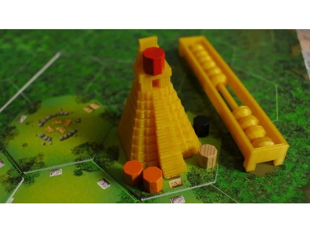 Temple pieces for the board game Tikal