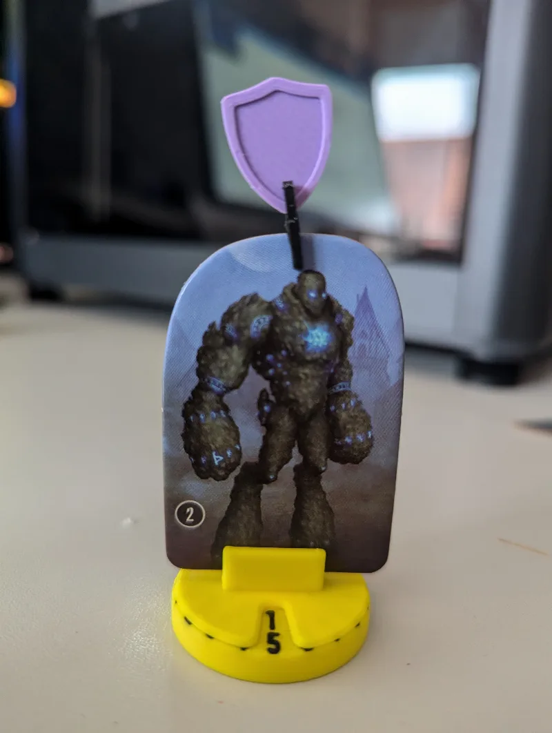 Gloomhaven shield token for status token holder