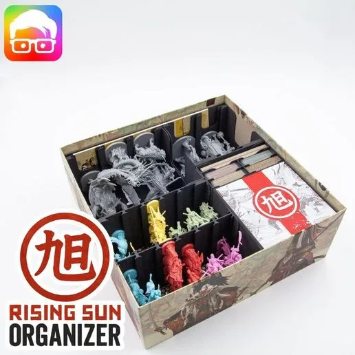 Rising Sun organizer by @ammedia3d [tabletop board game inserts sku: RSN001]