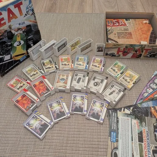 Heat: Pedal to the Metal + 3 Expansion Packs (Tunnel Vision, Heavy Rain, Rocky Roads, and Legends) - Customizable!  !