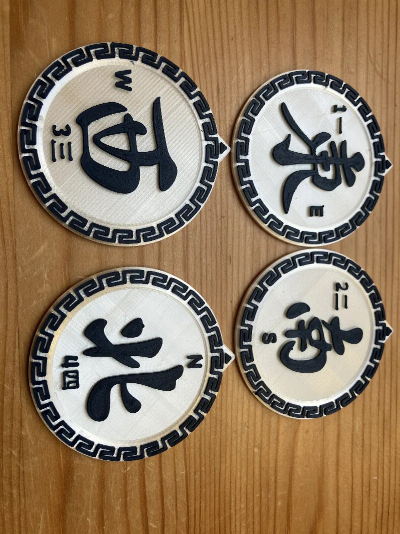 Mahjong Wind Tokens