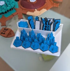 Catan Base Game Organizer & Number Tokens (Single-Color Friendly)