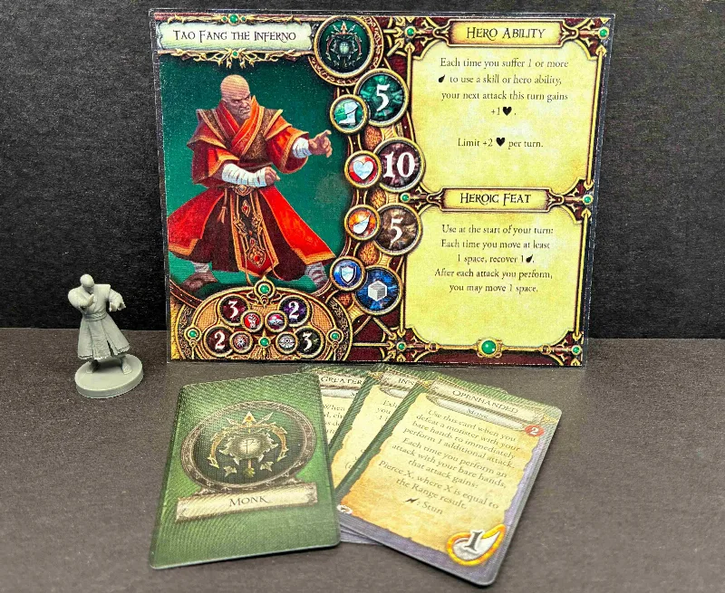 Custom Monk Miniature for Descent: Journeys in the Dark (Second Edition)