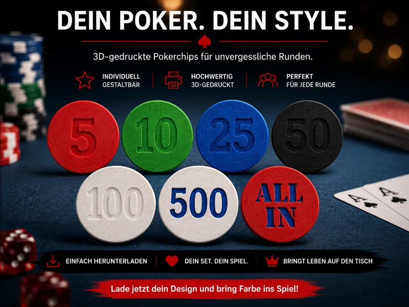 Pokerchips | Ein-/zweifarbig | Casino Style