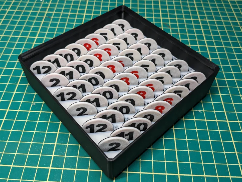 Catan Number Token Gridfinity Bin