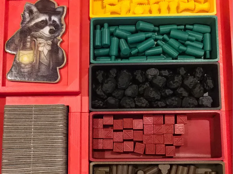Raccoon Tycoon Insert with Upgraded Tokens & Trays