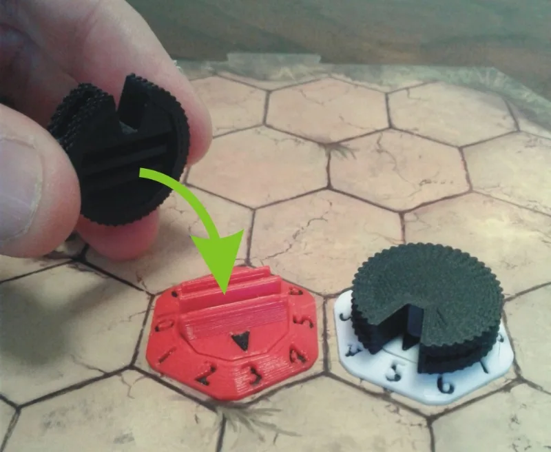 Gloomhaven Health Tracker Adapter - Flat Top