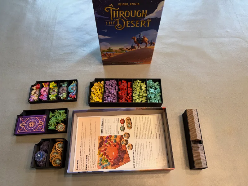 Through the Desert + Expansion Board Game Insert