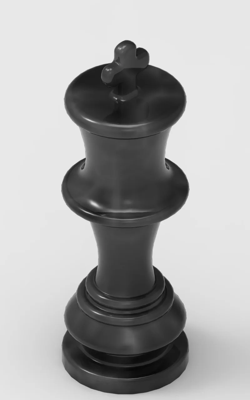 3D Printable Chess King Elegant Game Piece for Play and Display