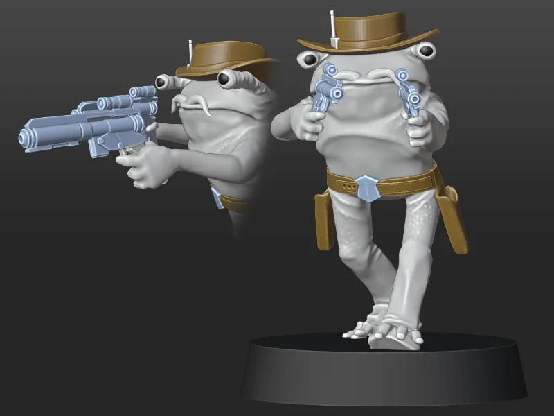 Cowboy Frog Alien (Pre-Supported) (Star Wars Legion Scale)