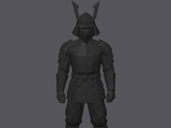 LowPoly Samurai Standing Pose
