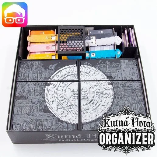 Kutná Hora: The City of Silver (retail ed.) board game organizer by @ammedia3d [tabletop board game inserts sku: KTNO001]