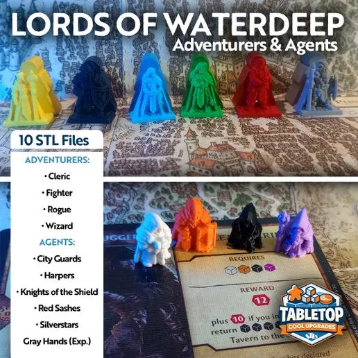 Lords of Waterdeep - Adventurers & Agents - 10 models