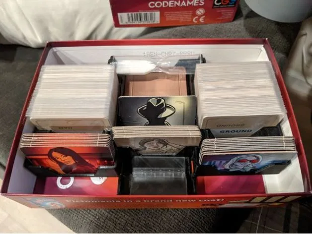 REMIX Codenames Perfect Fit Box Insert, Game Organizer, Play Aid, Ender3 friendly, SLEEVES
