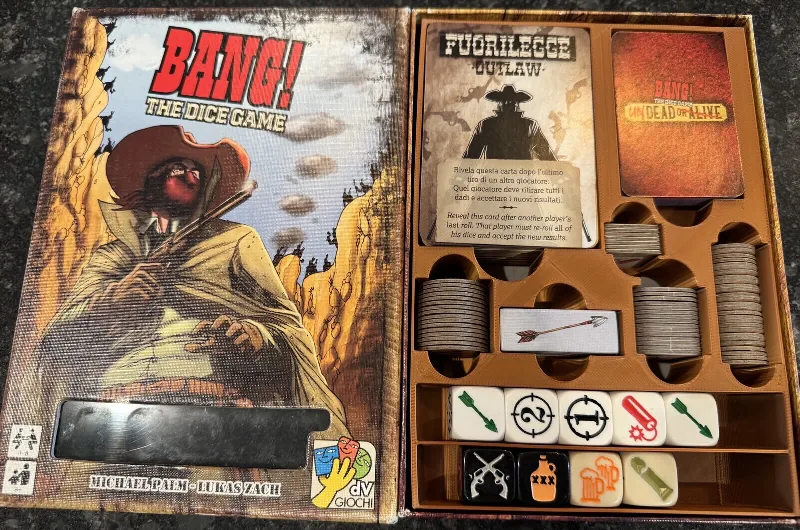 Bang the Dice Game - Board Game Insert