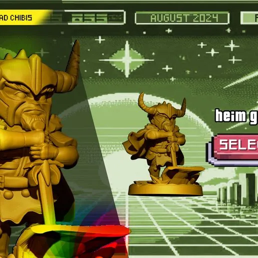 heimdall chibi style , perfect for marvel united