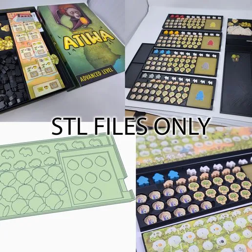Atiwa insert / box organizer with individual player trays