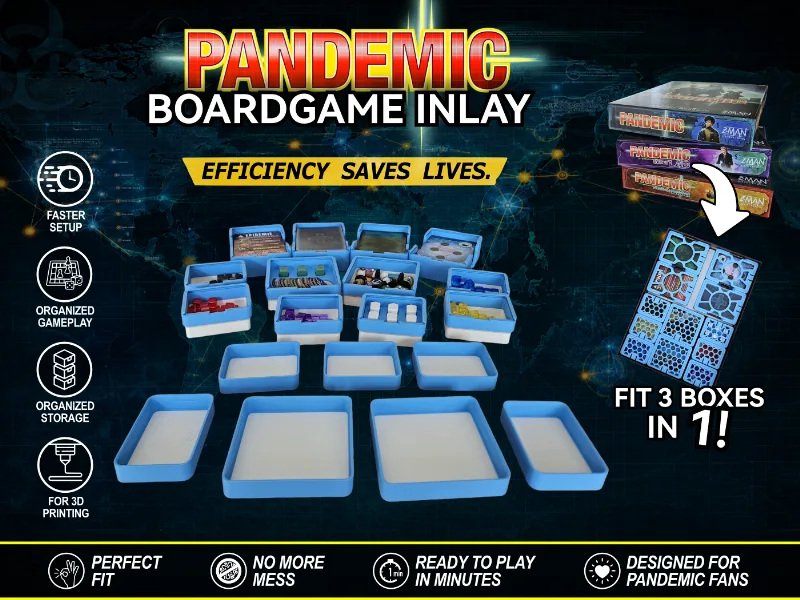 Pandemic Inlay - base + expansions in 1 box