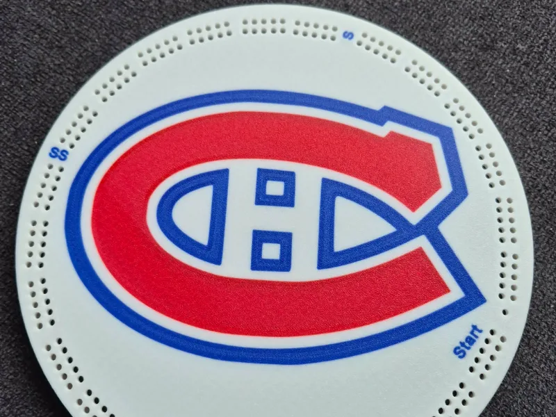 Montreal Canadians Cribbage Board