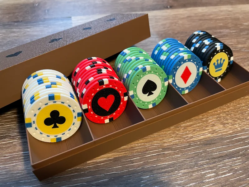 Deluxe multi-color Poker Chips and Carrying Case