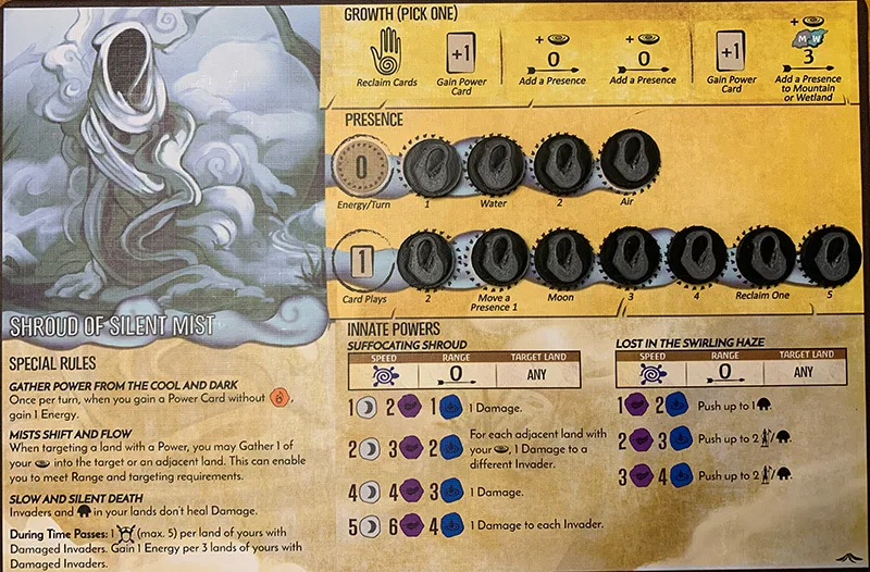 Spirit Island 2 color Shroud of Silent Mist presence token