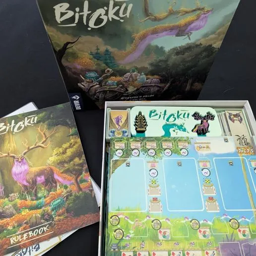 Bitoku Board Game Insert + Expansion - Sleeved Cards.