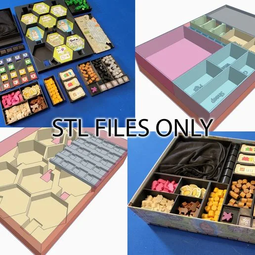 Keyflower (& Expansions) insert / board game box organizer
