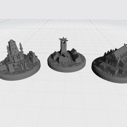 City Token Set for board games like Blood Rage
