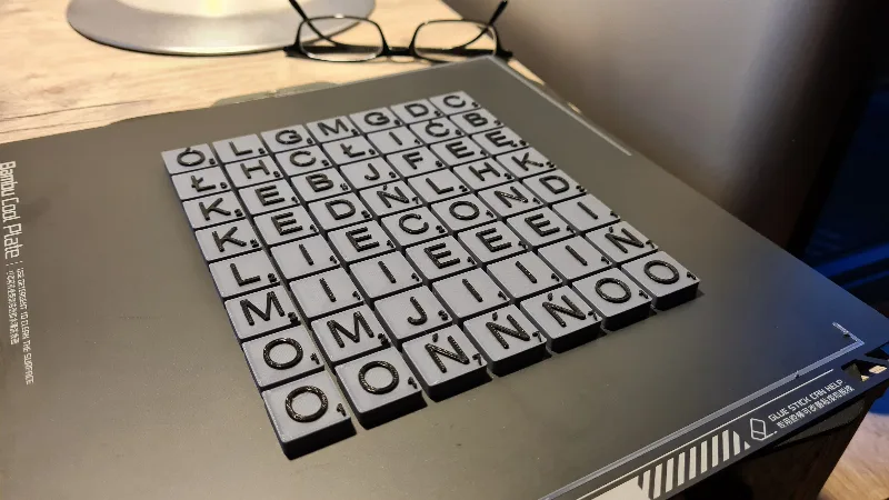Scrabble tiles in Polish language  (Polski)