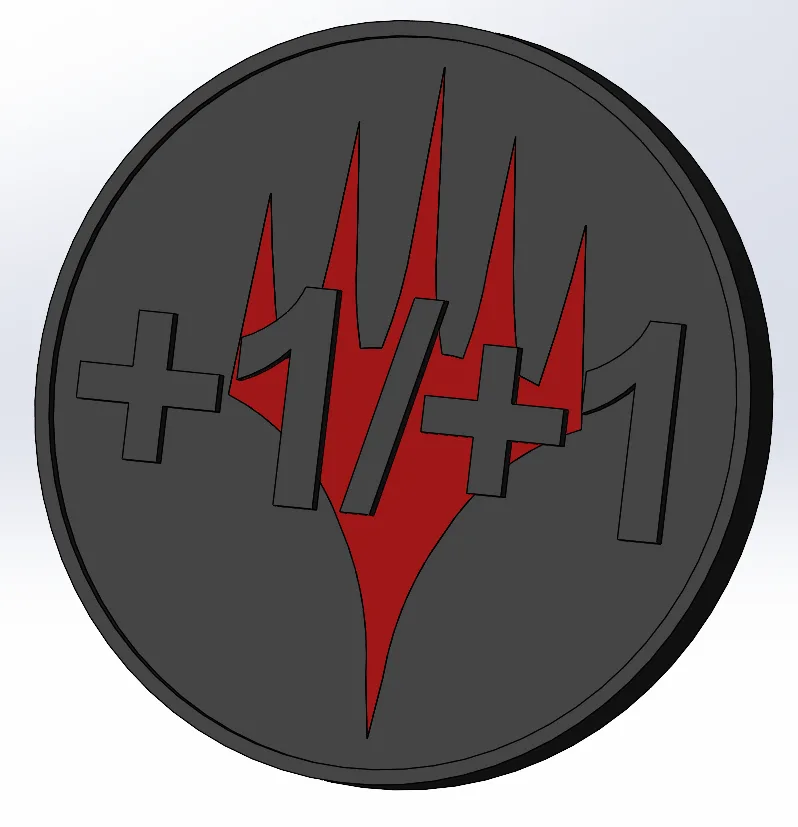 Magic the Gathering planeswalker token +1/+1 and -1/-1