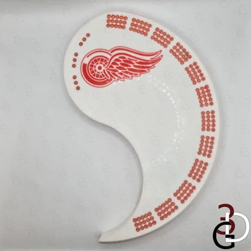 Yin Yang Cribbage Board - Detroit Red Wings
