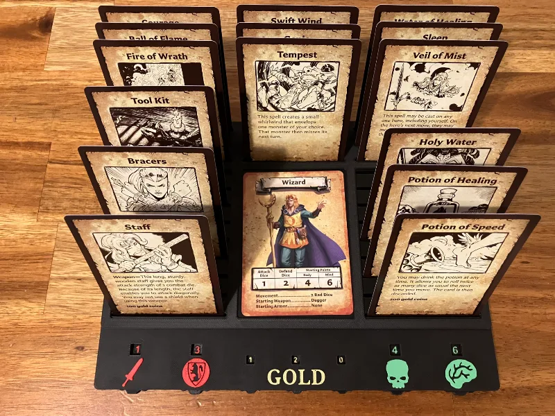 HeroQuest (2021) Nice and flat character dashboard