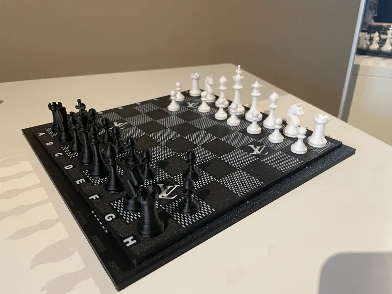 LV Chess board and Chess Pieces