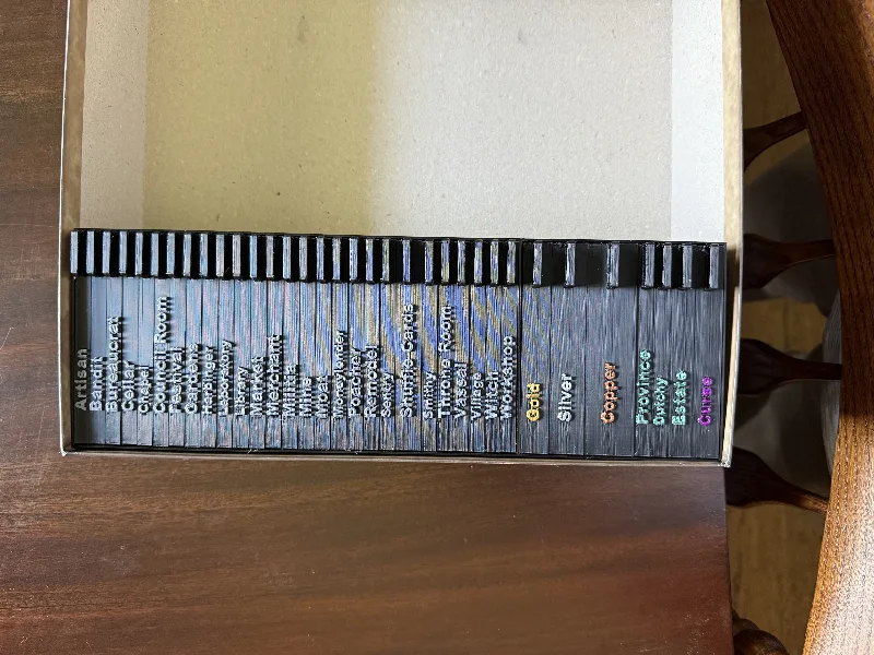 Dominion Base Game Card Organizer