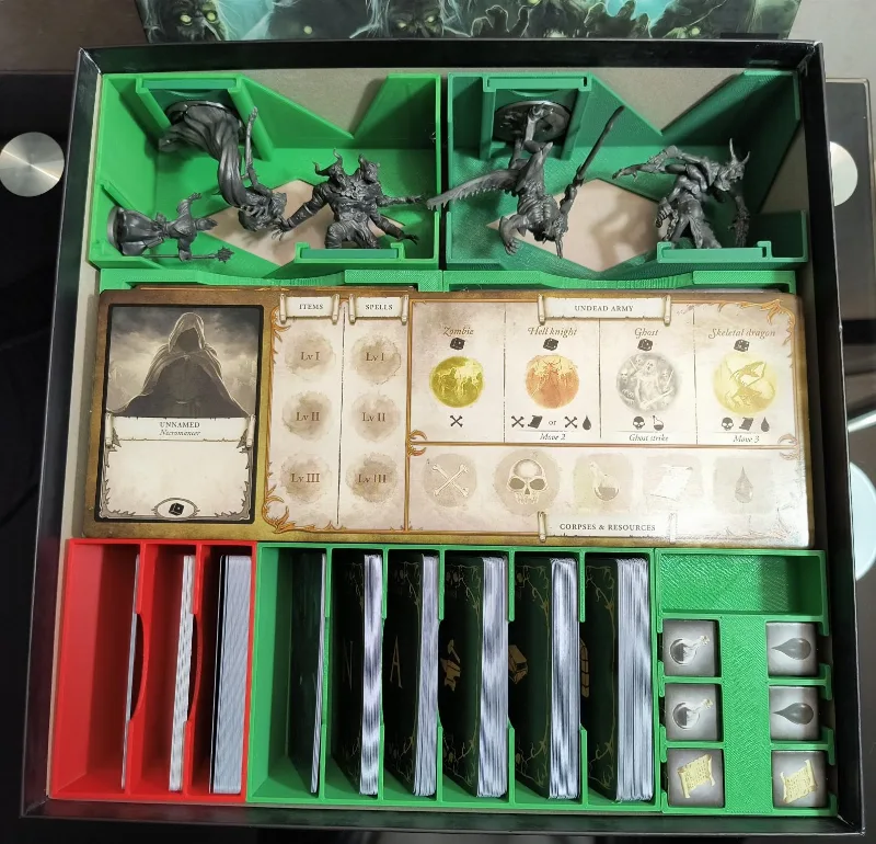 Rise of the Necromancers game organizer &amp; insert - holds expansion