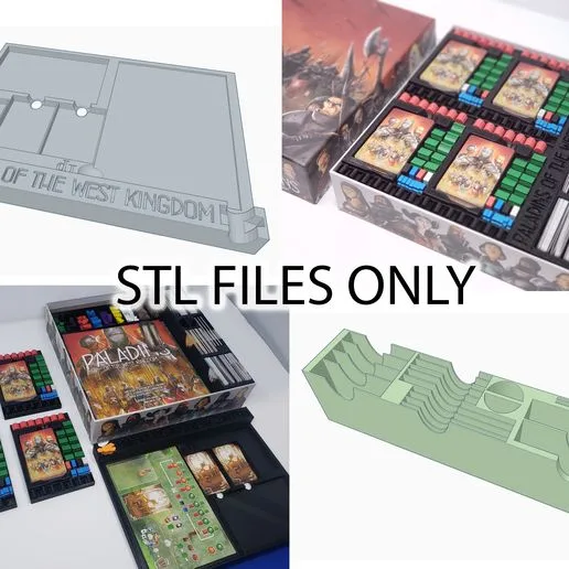 STL Files for Paladins of the West Kingdom Collector's box with all expansions Insert