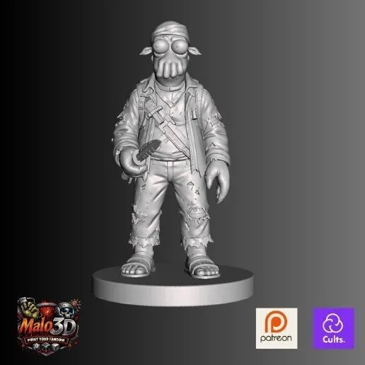 🦀 Dr. Zoidberg – STL Miniature + Zombicide Invader Character Card