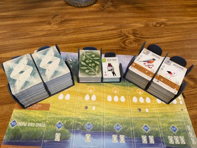Wingspan expansions w/hummingbird card organizer