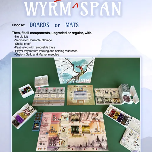 Wyrmspan Board Game Insert
