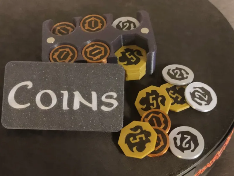 Gloomhaven Coins and Magnetic Box