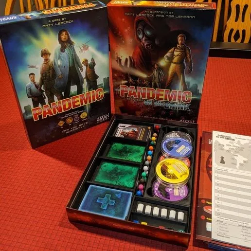 Pandemic With On the Brink Board Game Box Insert Organizer