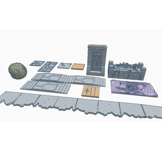 HeroQuest Kellar's Keep Furniture & tile Pack (easy print)