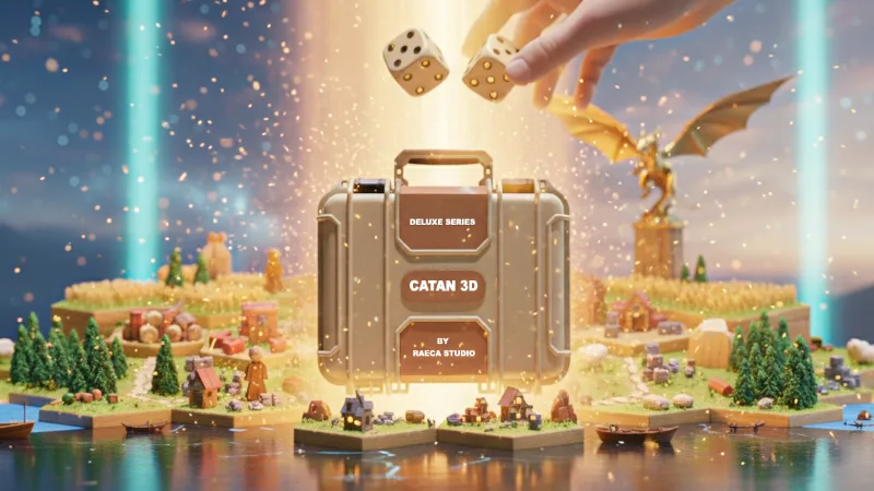CATAN 3D Deluxe Upgrade Set – Handcrafted Collector’s Edition - RAECA Studio
