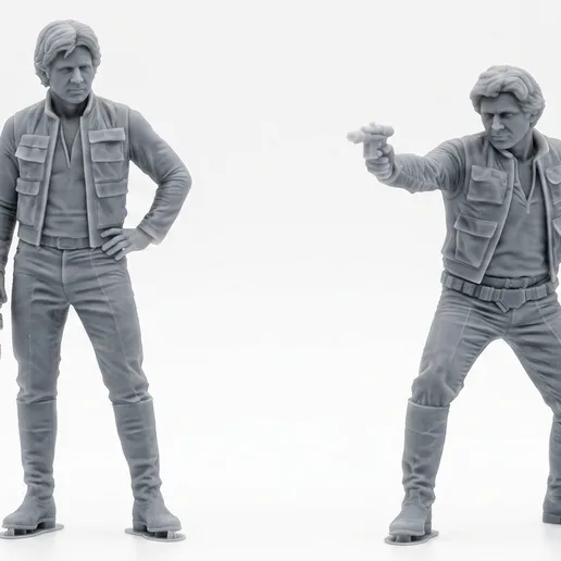 Han Solo Inspired Dual Pose  - 32mm Star Wars Legion Scale -